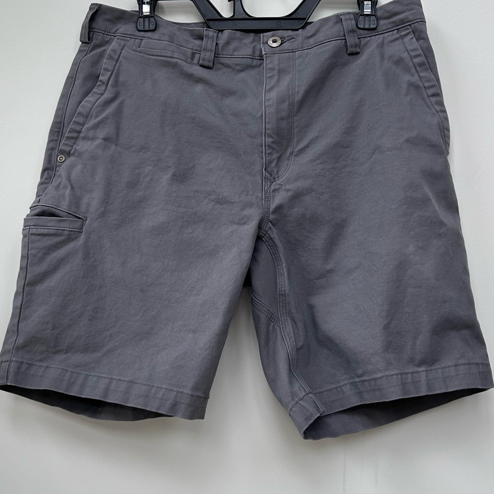 Duluth Trading Co. Gray flex ballroom khakis Shorts  32 #outdoor #workwear